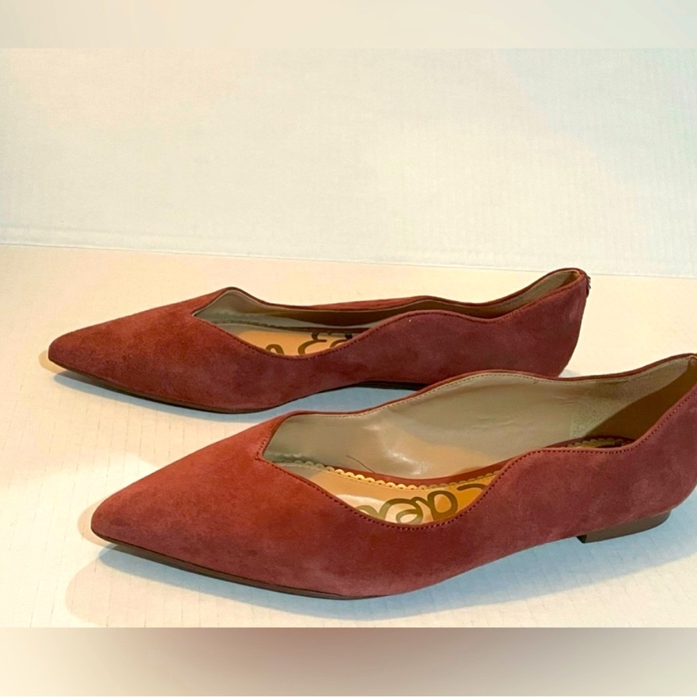 Sam Edleman Riza Pointed Toe Suede Flats. Size 8.5 Color: Dusty Rose
